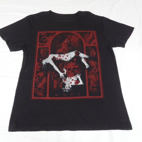 CANNIBAL CORPSE PRINT HEAVY METAL DEMON WITH WOMEN BLACK MEDIUM T-SHIRT L218 - Picture 3 of 3